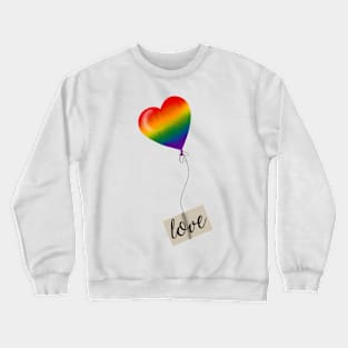 Rainbow love balloon Crewneck Sweatshirt